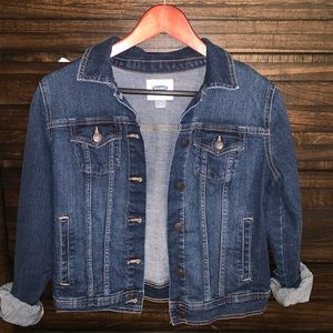 Old Navy, dark blue denim jacket